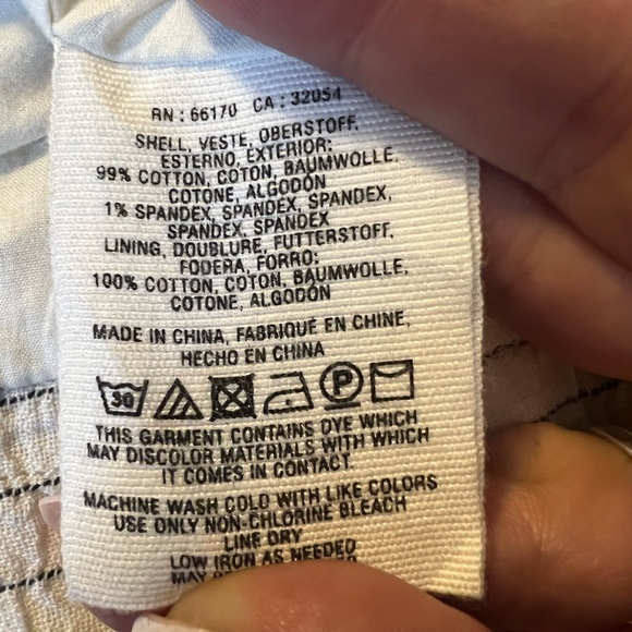 Anthropologie Cartonnier Women's White Double Breasted Striped Blazer Jacket - Picture 10 of 13